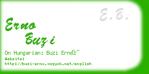 erno buzi business card